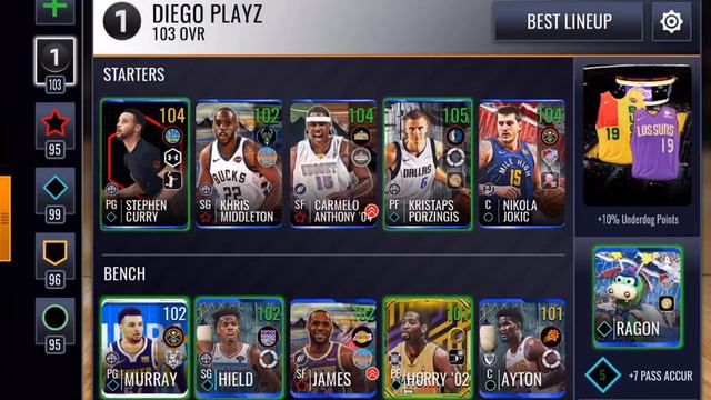 Pulling 103 Jimmy Butler on NBA Live Mobile Ep:10 смотреть онлайн