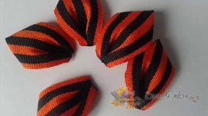 DIY ★ КАНЗАШИ ИЗ ГЕОРГИЕВСКОЙ ЛЕНТЫ￼ ко Дню Победы своими руками ★ БРОШЬ «ЗВЕЗДОЧКА» ★ Сама Я mk