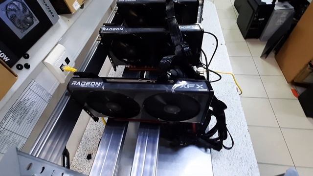 Ферма для майнинга криптовалют, 220000 руб. 3 карты RX 6600 8Gb XFX SWFT, 86 MH/s на монете Ethereu смотреть онлайн