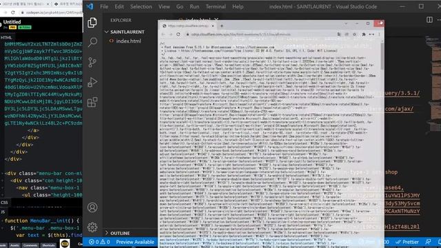 codepen에 있는 소스코드를 visual studio code 프로젝트로 만들기 смотреть онлайн