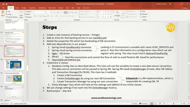 SAP BTP Training | Spring Boot App with Postgre Backing Service in Cloud Foundry | PostgreSQL in CF смотреть онлайн