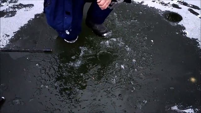 Рыбалка со льда на нижнем. Поимки на пассивные снасти с наживкой малька и пасты. Клёвое место смотреть онлайн
