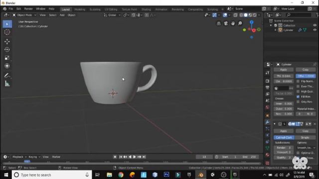 How to Make a 3D Cup in Blender 2.8 | Easy Cup Modeling Tutorial with CASARA смотреть онлайн