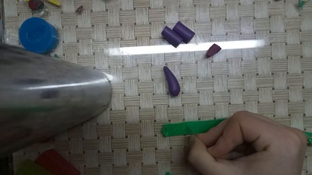 Баклажан из полимерной глины. Мастер класс. смотреть онлайн