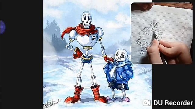Как нарисовать Папируса брата Санса из игры Undertale смотреть онлайн
