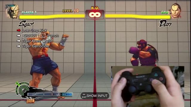 Super Street Fighter 4 Sagat Trials 1-24 PS3 Controller D-Pad Tutorial смотреть онлайн