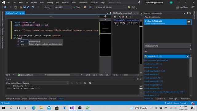 Plotting a Line Graph with Python In VS смотреть онлайн