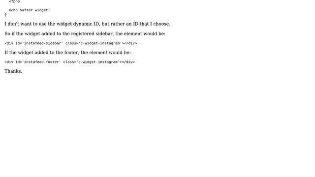 Wordpress: Add custom element ID depending where the widget place is, sidebar or footer смотреть онлайн