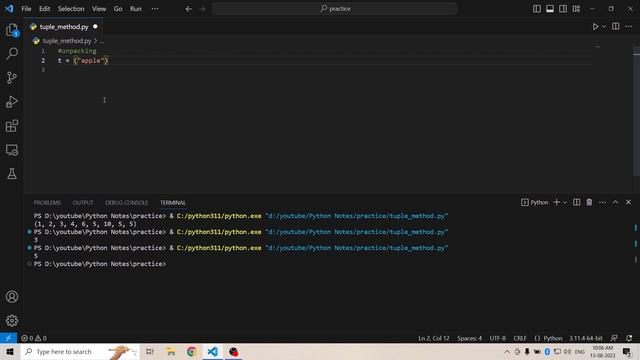 tuple functions & methods in python | tuples in python | tuple functions смотреть онлайн