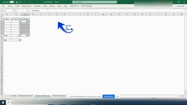 Excel Hindi Using Dollar sign to freeze cell address смотреть онлайн