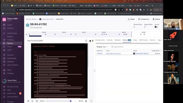 Monitoring Errors and Performance using Sentry, A tiny talk by Roc8 C6 Alum Onkar Deshpande, Avoma смотреть онлайн