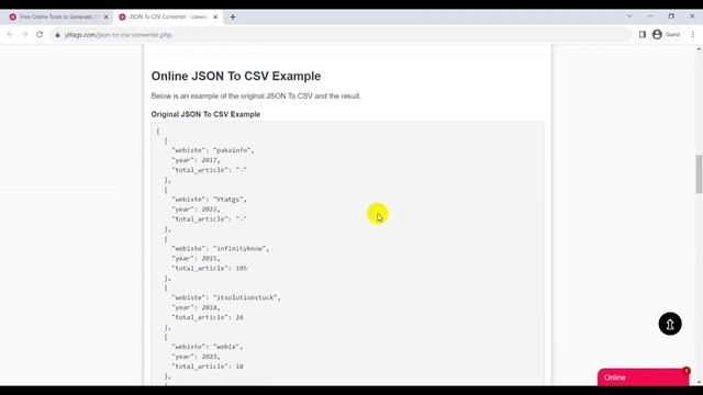 JSON To CSV Converter | Convert JSON to CSV Online for FREE смотреть онлайн