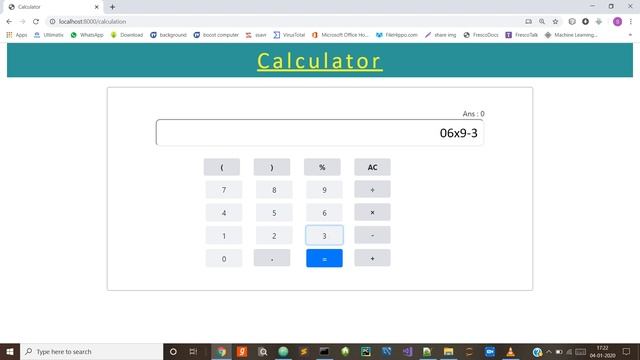 Basic Calculator || Mini Project || Using Python Django || смотреть онлайн