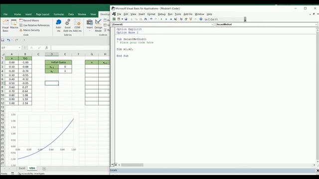 Secant Method Implementation in Excel and VBA Solution || NMS Video 10 смотреть онлайн