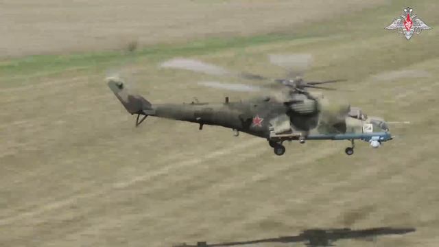Боевая работа экипажей вертолетов Ми-35
