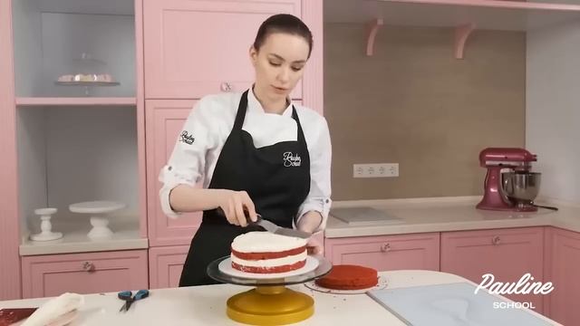 Рецепт торта Красный бархат | Бесплатный урок от Pauline School смотреть онлайн