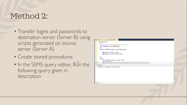 Transfer logins and passwords between instances of SQL Server смотреть онлайн