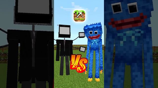 Cameraman Team VS Huggy Wuggy from Poppy Playtime in Minecraft PE with Craft Mods, who is strongest смотреть онлайн