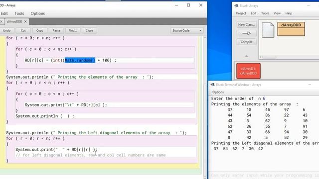 Java Arrays - Two Dimensional - D - Fill Print LeftDiagonal #javaarraystwodimentional #javaddarrays смотреть онлайн