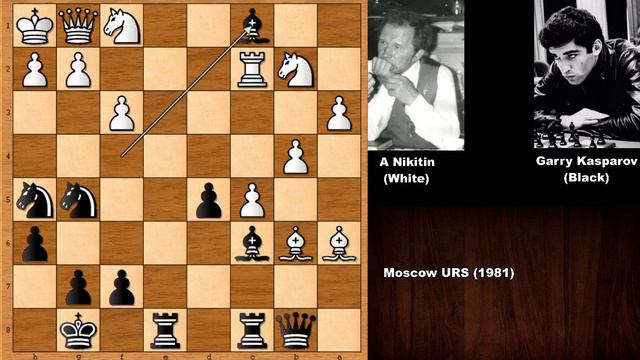 Kasparov's Amazing Sac: Nikitin vs Kasparov - Moscow (1981) смотреть онлайн