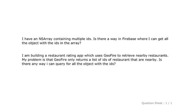 iOS : Firebase query using a list of ids (iOS) смотреть онлайн