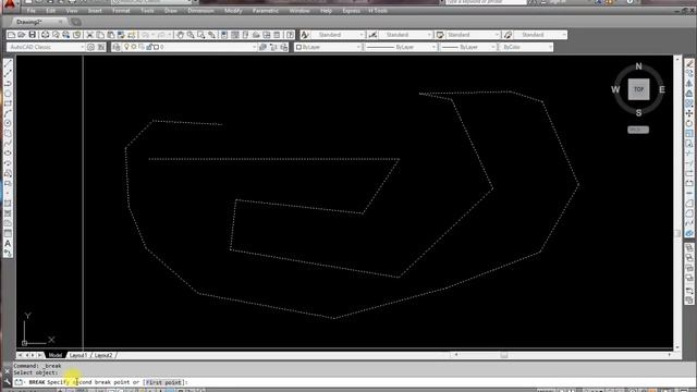 What is break Command and how to Use in AutoCAD 2018 смотреть онлайн
