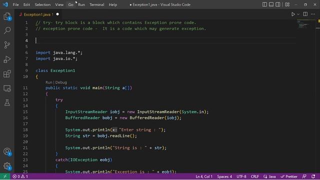 Try and Catch (Exception Handler) in Java in details (Hindi) смотреть онлайн