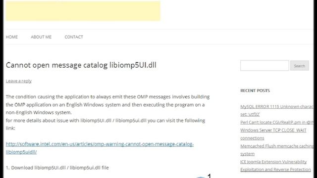 Error problem 3082 libiomp5ui.dll solved solution смотреть онлайн