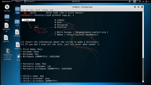 How to generate custom based wordlist/paasword list termux and kali linux 2019।। jakaria tech смотреть онлайн