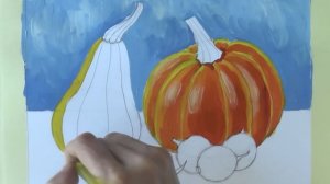 Уроки рисования. Как нарисовать НАТЮРМОРТ С ТЫКВОЙ | Art School