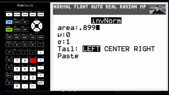 TI-84 CE Tutorial 45 Finding the Z-Score for a Probability of a Normal Distribution смотреть онлайн
