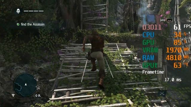 GeForce GTX 1660 -- AMD Ryzen 3 3200G -- Assassin's Creed AC IV Black Flag FPS Test смотреть онлайн