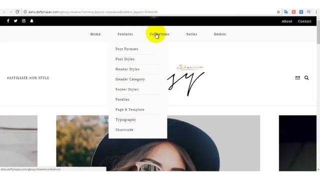 Glossy - Fashion Blog WordPress Theme смотреть онлайн