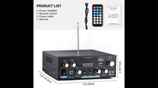 Facmogu AK-55 Bluetooth 5.0 Stereo Audio Amplifier |Overview/Details/Reviews| смотреть онлайн