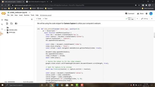 How to Use Webcam In Google Colab for Images and Video (FACE DETECTION) смотреть онлайн