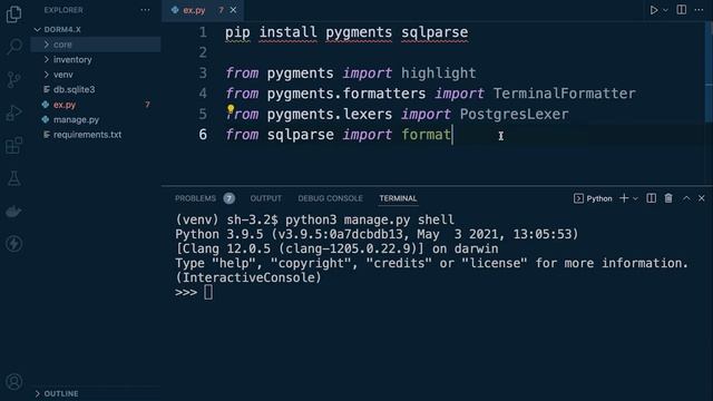Pretty Print Django Raw SQL смотреть онлайн