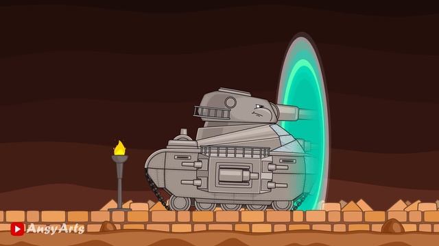 Fight with Tankosaur. Steel Monsters vs Demons. Cartoons About Tanks смотреть онлайн