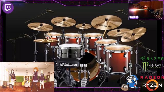 K-on! - ふわふわ時間 | Fuwa Fuwa Time | Virtual Drumming cover смотреть онлайн