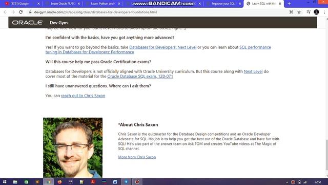 Oracle Database Free Course with Certificate | SQL PL free Course | SQL developer | Python смотреть онлайн