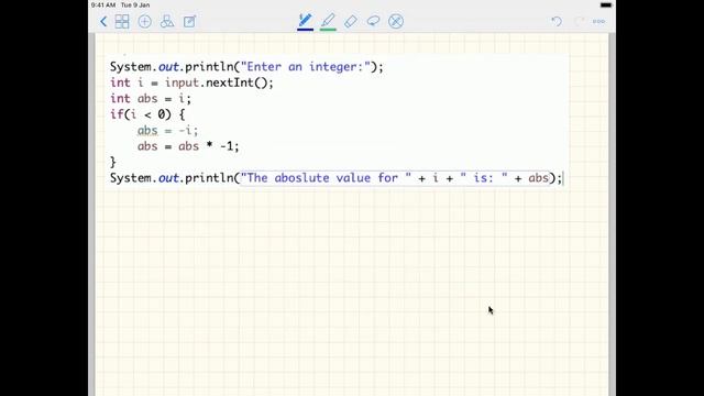 CS1B Java Tutorial 15 Applications of If Statement 1 Calculating Absolute Number using if смотреть онлайн
