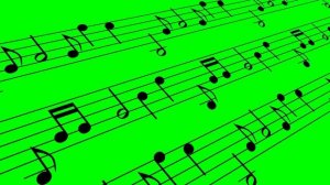 Футаж HD. Ноты. Хромакея