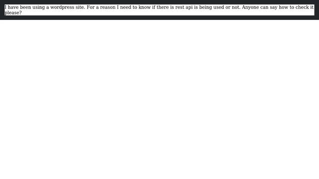 Wordpress: How would I know if my system using REST api or not? смотреть онлайн