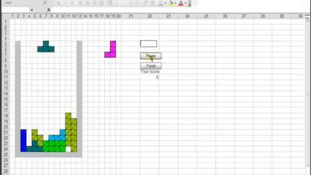 Excel TETRIS смотреть онлайн