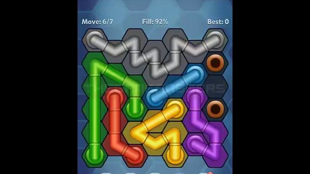 Pipe Lines Hexa Size 7 Mania Level 111-120 Solution смотреть онлайн