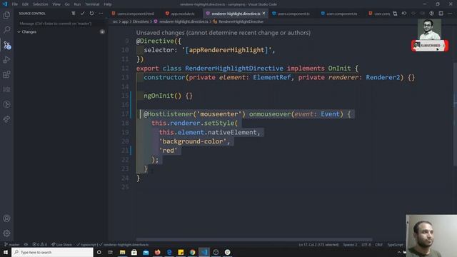 34. Accessing the events for the directive element using HostListener in Angular смотреть онлайн