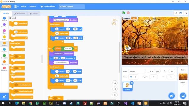 Scratch - Switch case ile mevsimleri yazdırma - Scratch & Python смотреть онлайн
