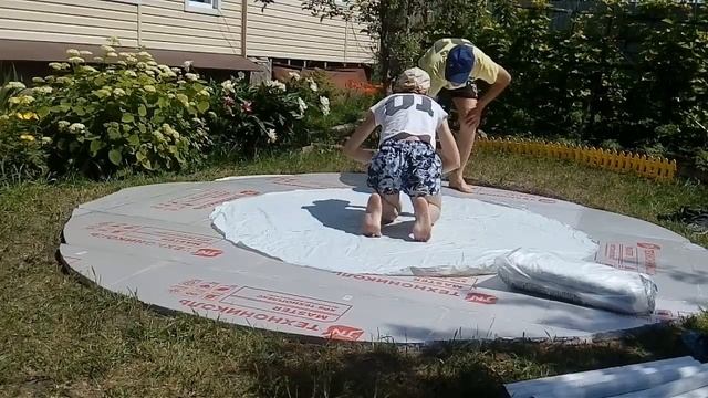 СБОРКА И УСТАНОВКА КАРКАСНОГО БАССЕЙНА INTEX 305 * 76 #установкабассейна смотреть онлайн