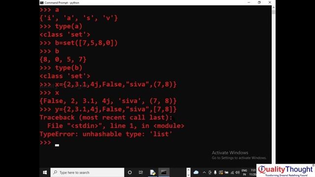 Control Flow Set Data Structure | Python Tutorial for Beginners | Full Stack Python Developer Cours смотреть онлайн