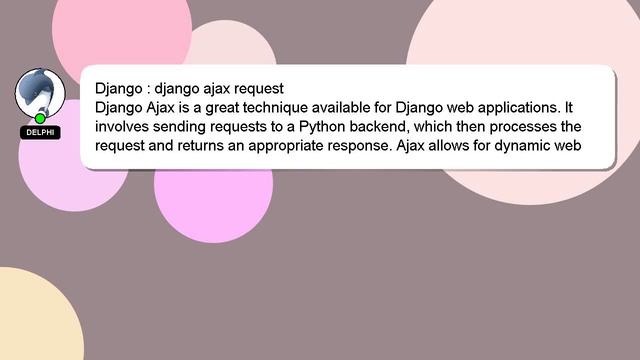 Django : django ajax request смотреть онлайн