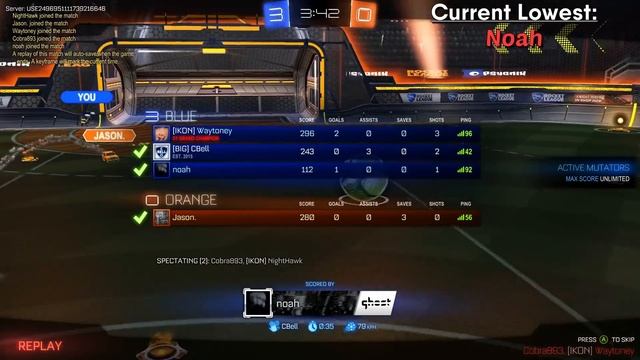 Score the Lowest Points, get KICKED from the Game (Rocket League) смотреть онлайн